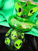 Green Alien 8in Glass Water Pipe/Dab Rig