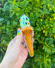 Green ice Cream Glass Hand Pipe