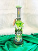 Cheech Green Fumed Crystal Recycler Glass Water Pipe/Rig