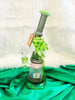 Cheech Green Fumed Crystal Recycler Glass Water Pipe/Rig