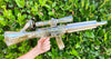 Amber Iridescent Assault Rifle Glass Water Pipe/Bong