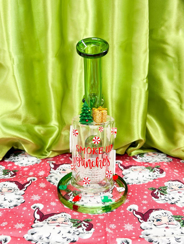 Christmas Grinch Water Hand Pipe/Dab Rig