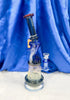 Cheech Blue Fumed Crystal Recycler Glass Water Pipe/Dab Rig