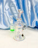 Clear Iridescent Crystal Glass Reclaimer Recycler Water Pipe/Dab Rig
