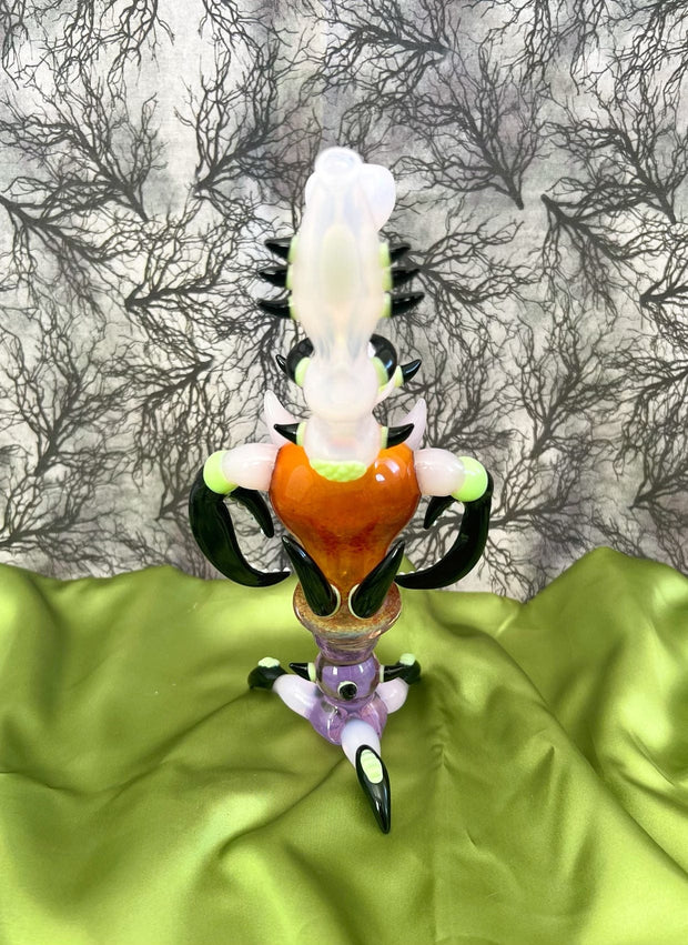 Milky Pink Claw Monster Water Pipe/Dab Rig