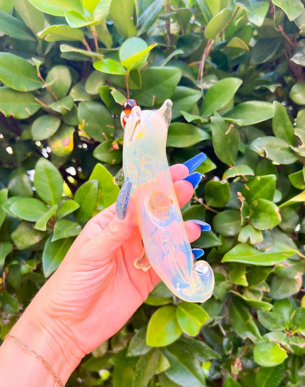 Cute Dog Fumed Glass Hand Pipe