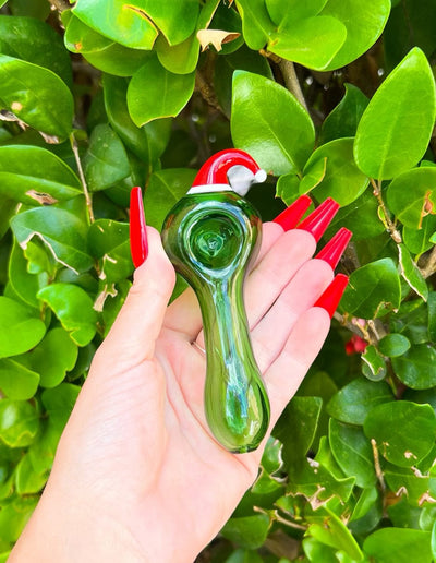 Santa Hat Glass Hand Pipe