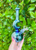 Iridescent Crescent Moon Glass Water Pipe/Bong