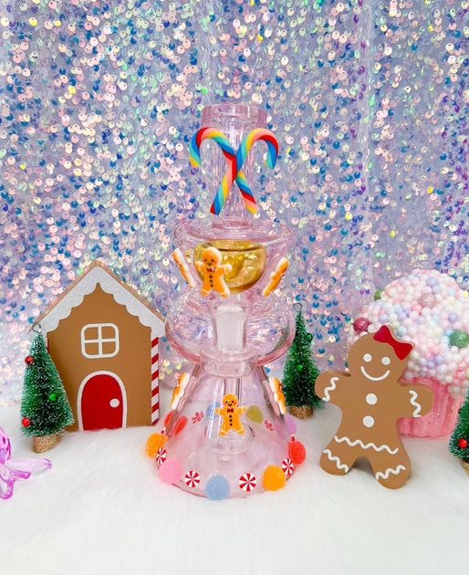 🎀 Pink Let's Get Baked Gingerbread Dab Rig | Christmas Collection 💨
