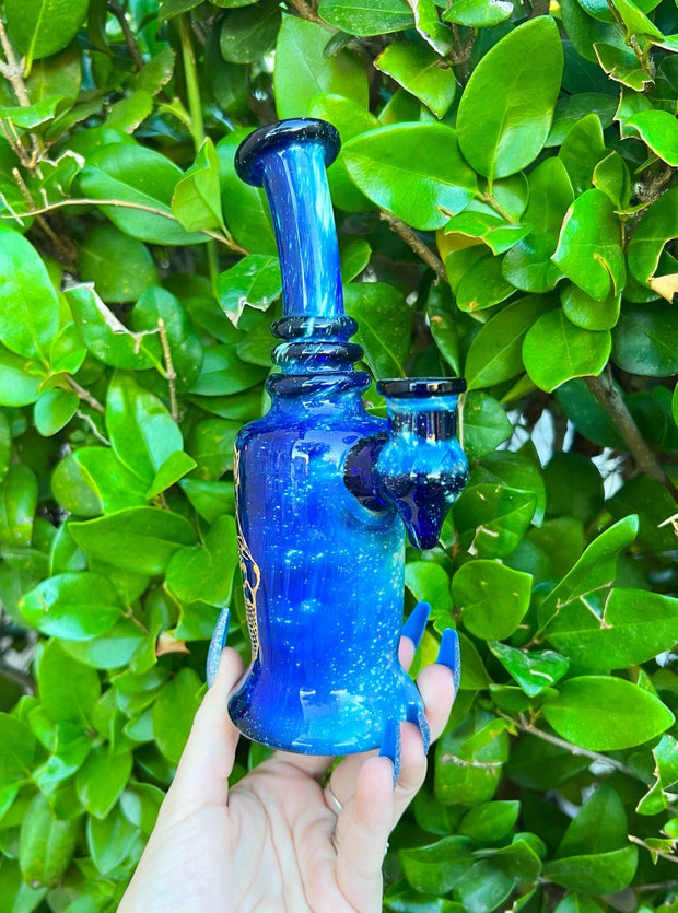 Devil Anime Girl Galaxy Glass Water Pipe/Dab Rig