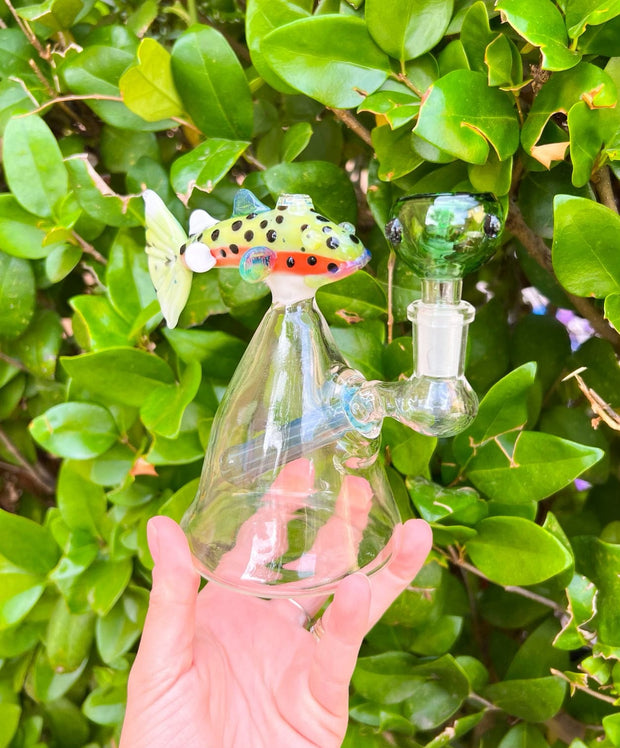 Izzy The Glassblower Rainbow Trout Heady Glass Water Pipe/Dab Rig