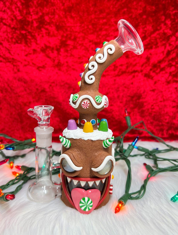 Gingerbread Drilling Rig Angry Gingerbread Heady Glass Water Pipe/Dab Rig|StayLit Design