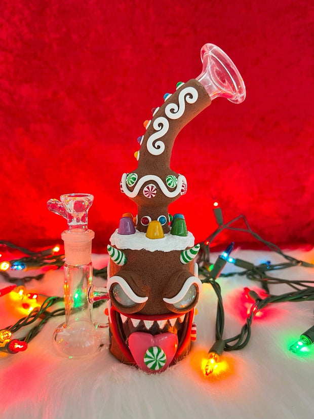 Gingerbread Drilling Rig Angry Gingerbread Heady Glass Water Pipe/Dab Rig|StayLit Design