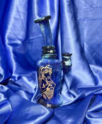 Devil Anime Girl Galaxy Glass Water Pipe/Dab Rig