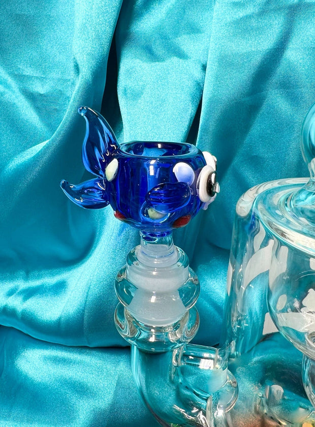 Blue Blowfish 14mm Glass Bowl