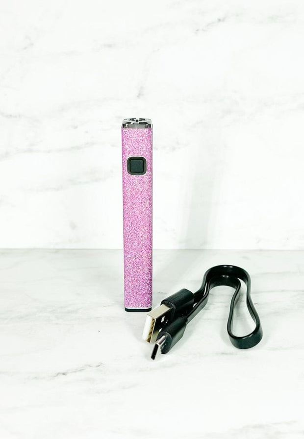 510 Threaded Battery Light Pink Glitter Vape Pen