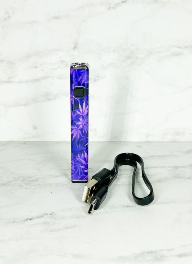 510 Threaded Battery Purple Cannabis Leaf Starter Kit