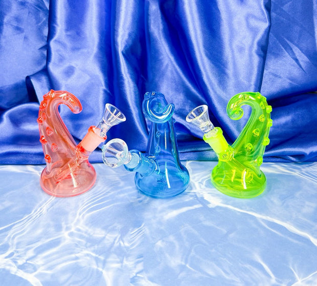 Mini Wave Tentacle Glass Water Pipe/Dab Rig