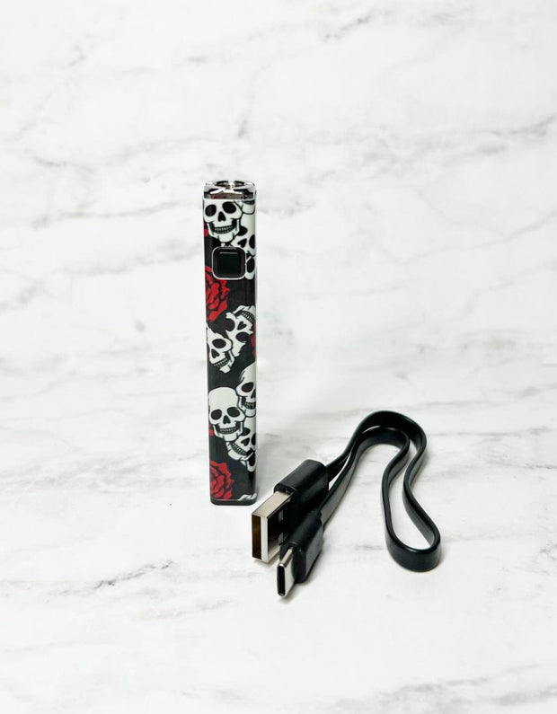 510 Threaded Battery Skulls and Roses Vape Pen