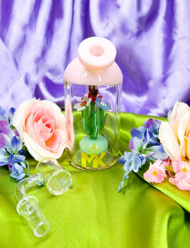 Experience Blooming Bliss with our Bee Garden Floral Dab Rig by MK