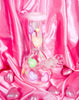 Milky Pink Candy Hearts 10in Glass Water Pipe/Bong