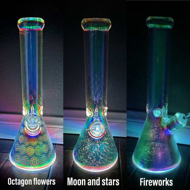 bong-discount Wasserpfeife, Glas-Bong, Glasblubber, 13 cm