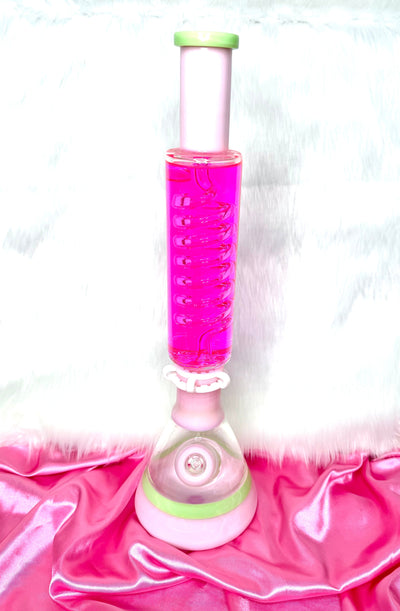 Pink 18 inch glycerin bong