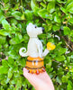 Side Profile Of White Dog Bong