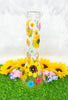 Sunflower rainbow dried floral bong