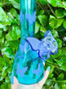 Up close of blue butterfly bowl