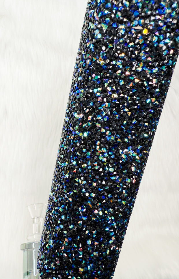 Up close view of the midnight bling on the midnight bling bong