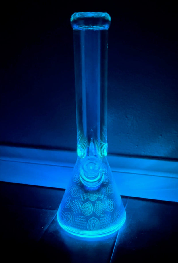 blue LED glass pipe
