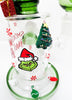 closeup of Grinch water hand pipe