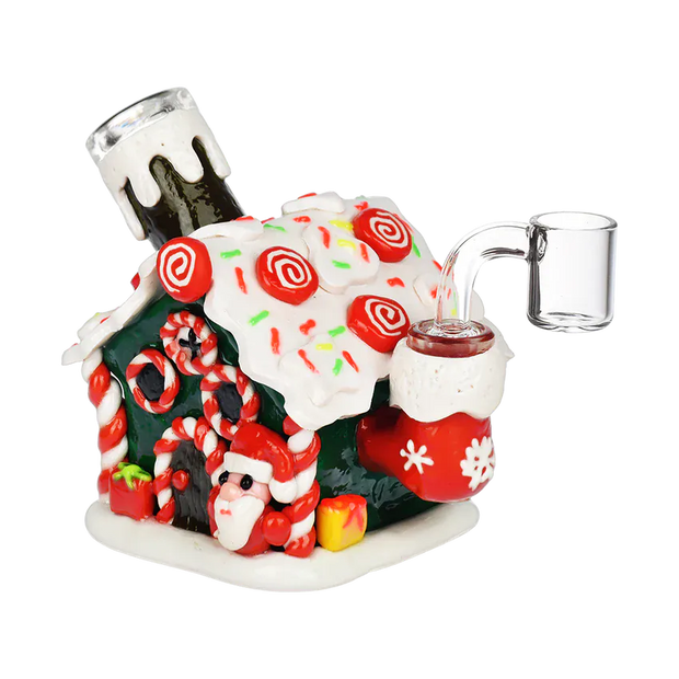 Gingerbread House Glass Water Pipe/Dab Rig