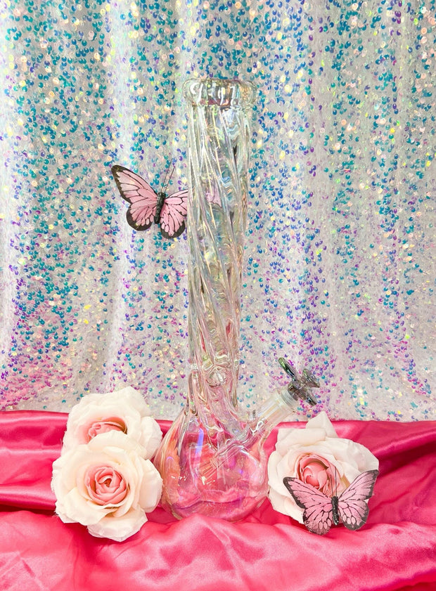 Iridescent 16 Inch Glass Water Pipe/Bong