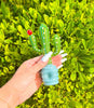 Colorful Green Cactus Glass Hand Pipe