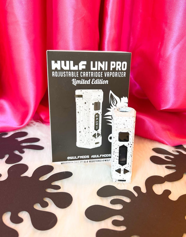 Wulf White Black Splatter Yocan Uni Pro 510 Threaded Battery Starter Kit