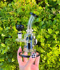 Black Ghost Face Glass Water Pipe/Dab Rig
