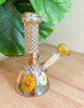 Amber Crystal Dried Floral Daisies Water Pipe/Bong