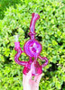 Pink Fuchsia Recycler Glass Water Pipe/Dab Rig