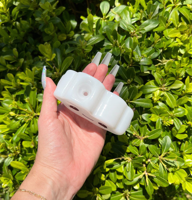 Smiley Cloud Glass Hand Pipe