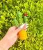 Colorful Green Cactus Glass Hand Pipe