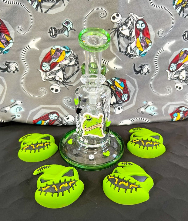 Oogie Boogie Bent Neck Glass Water Pipe/Rig