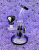 Black Ghost Face Glass Water Pipe/Dab Rig
