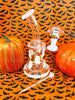 Glow In The Dark Ghosts Glass Water Pipe/Dab Rig