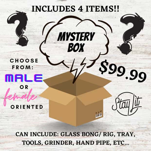 Mystery Box Glass Water Pipe/Dab Rig Set