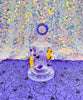 Crystal Purple Witch Hat Glass Water Pipe/Dab Rig