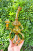 Lotus Amber Recycler Glass Water Pipe/Dab Rig