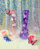 Purple Butterfly Pink Clouds 12in Glass Water Pipe/Bong