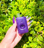 Purple Square Glycerin Glitter Glass Hand Pipe